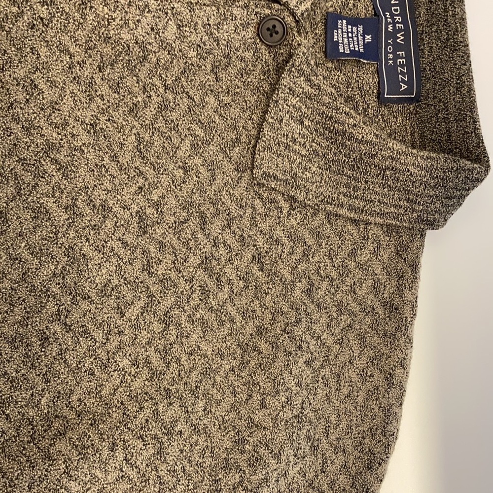 Andrew Fezza woven collared pullover sweater - Picture 3 of 3